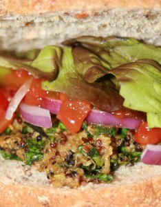 Baked Quinoa Spinach Burgers