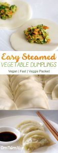 Easy Steamed Vegetable Dumplings @OmNomAlly