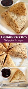 Dairy-free & Vegan Banana Scones @OmNomAlly