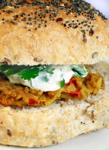 Curried Red Lentil Burgers
