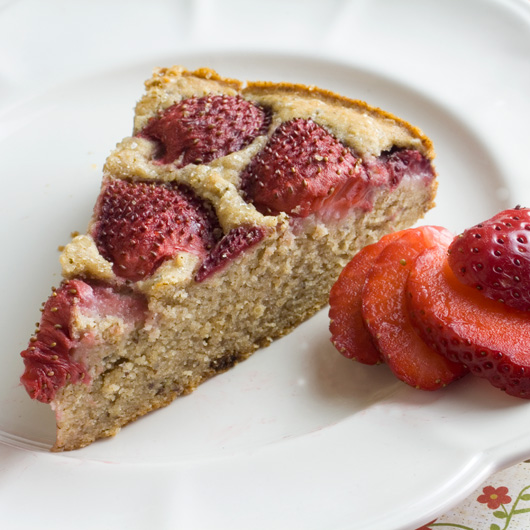 Rustic Fresh Strawberry Cake