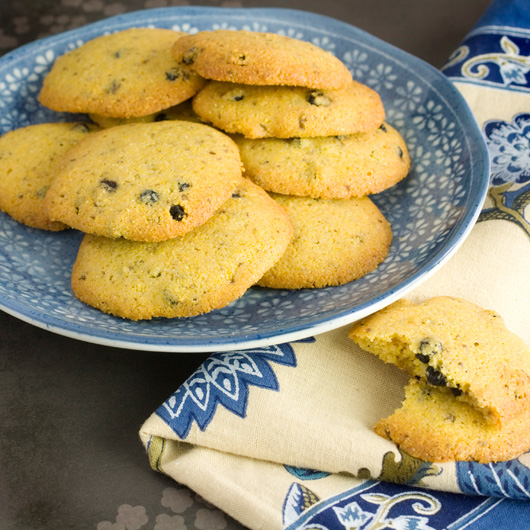 Lemon & Blueberry Polenta Cookies