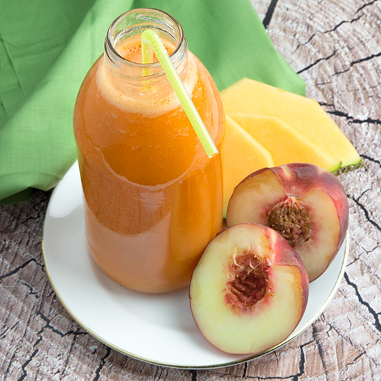 Peach & Canteloupe Juice | Om Nom Ally
