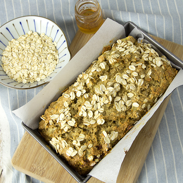 Honey Oat Banana Bread | Om Nom Ally