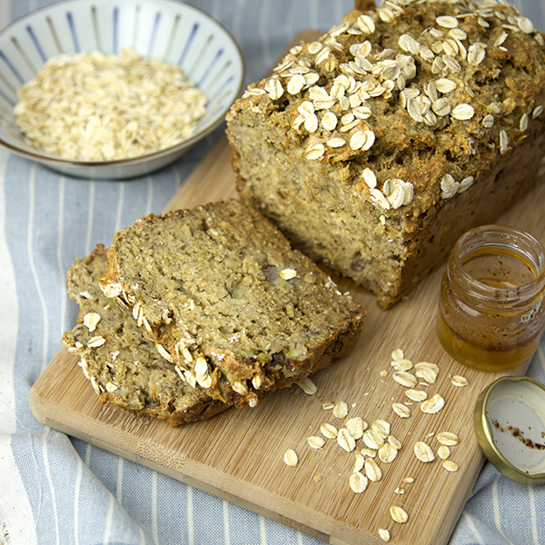 Honey Oat Banana Bread | Om Nom Ally