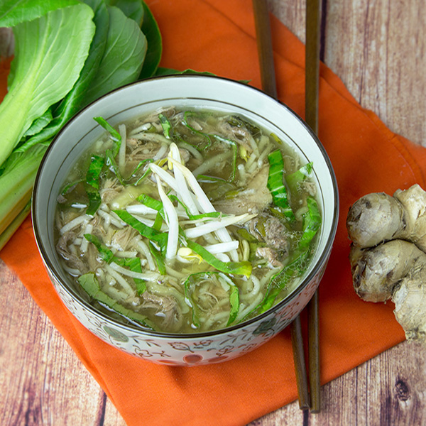 Slow Cooker Pork & Noodle Soup | Om Nom Ally