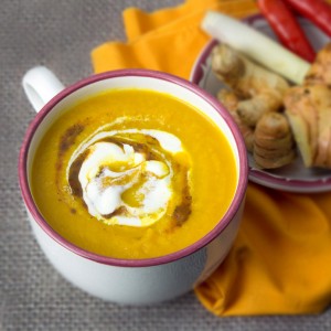 Anti-inflammatory Carrot & Three Ginger Soup | Om Nom Ally