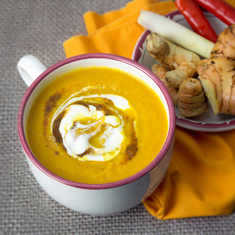 Anti-inflammatory Carrot & Three Ginger Soup | Om Nom Ally