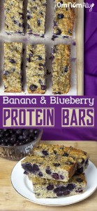 Banana & Blueberry Protein Bars @OmNomAlly