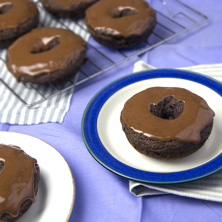Grain-free Chocolate Donuts with Protein Icing | Om Nom Ally