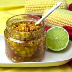 Chilli-Lime Corn Relish + Curried Red Lentil Crackers | Om Nom Ally