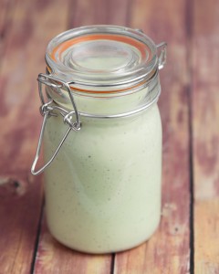 Easy Blender Caesar Dressing @OmNomAlly | This creamy Caesar salad dressing takes under 30 seconds to make in your high powered blender!