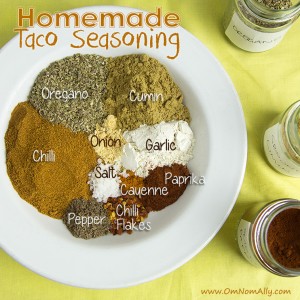 Homemade Taco Seasoning @OmNomAlly | Who needs store-bought taco seasoning when you can DIY from spices you already own? No additives, no fillers, no CRAP.