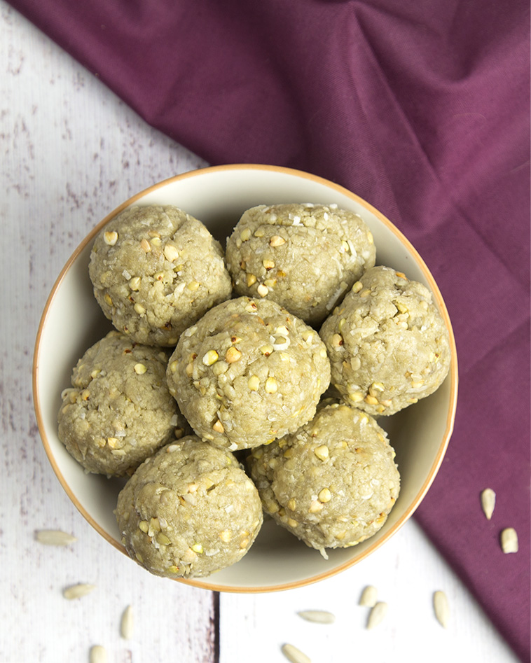 Honey Sunbutter Protein Balls @OmNomAlly