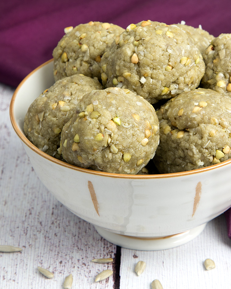 Honey Sunbutter Protein Balls @OmNomAlly