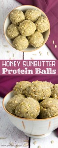 Honey Sunbutter Protein Balls @OmNomAlly