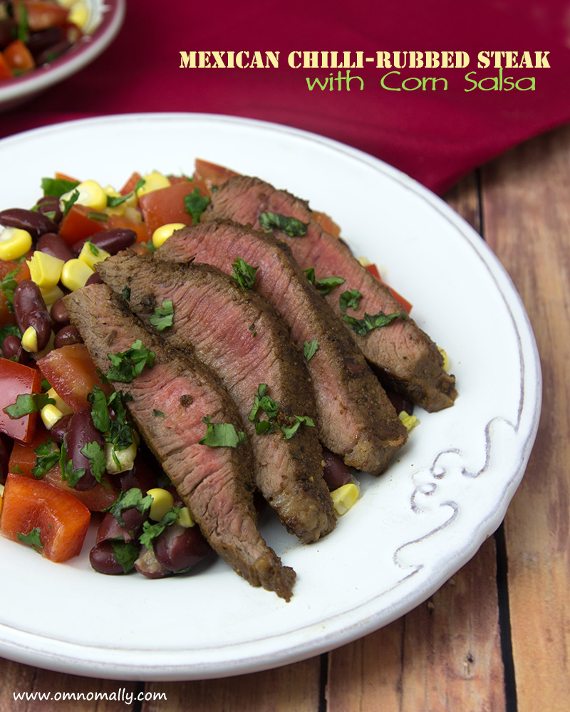 Spice-Rubbed Flank Steak With Corn-Chile Relish Recipe