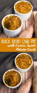 Recipe Redux: Black Bean Chilli Pot Pies with Cumin Sweet Potato Crust @OmNomAlly