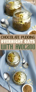 Chocolate Pudding Overnight Oats with Avocado @OmNomAlly
