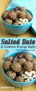 Salted Date and Cashew Energy Balls @OmNomAlly #thereciperedux