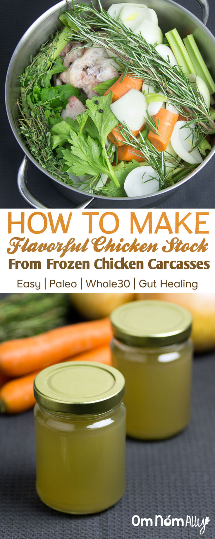 How to Make Chicken Stock from Frozen Carcasses @OmNomAlly