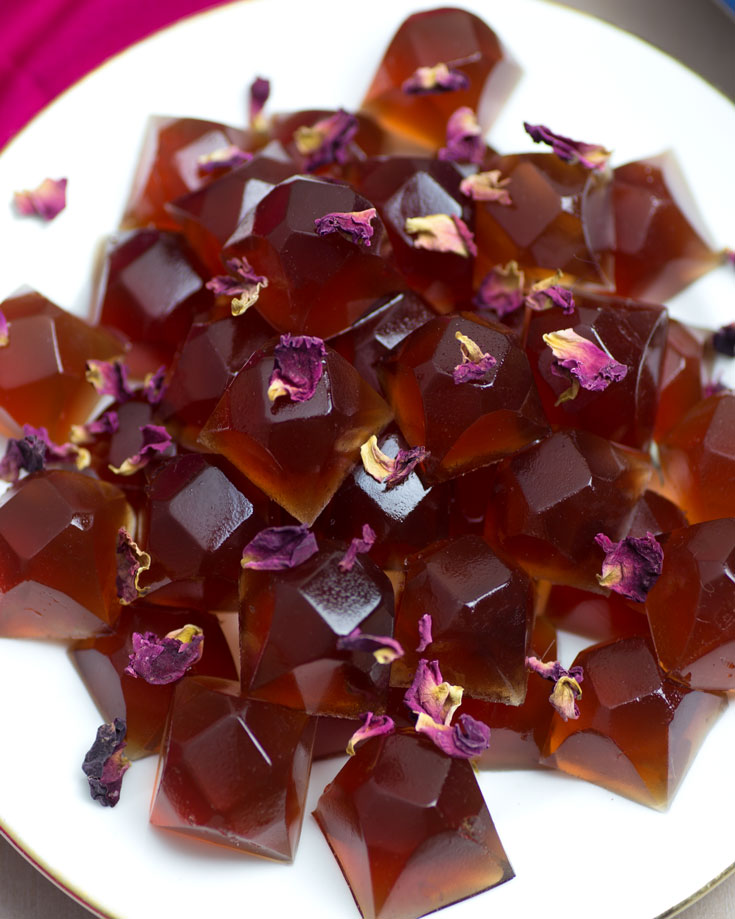 Pomegranate Turkish Delight Gummies with Grass Fed Beef Gelatin @OmNomAlly