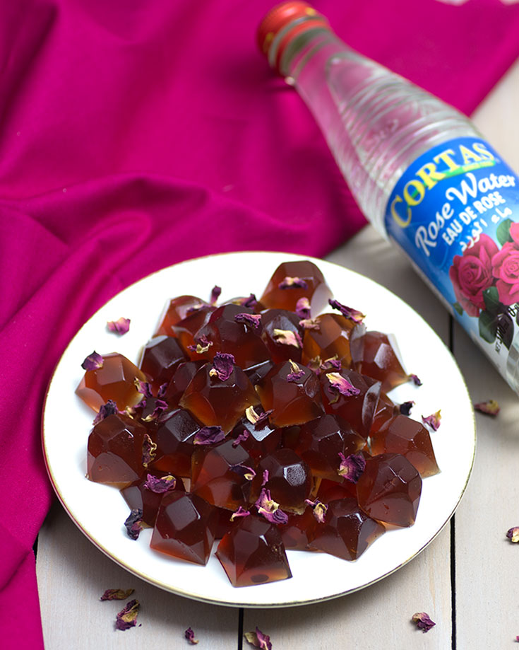 Pomegranate Turkish Delight Gummies with Grass Fed Beef Gelatin @OmNomAlly