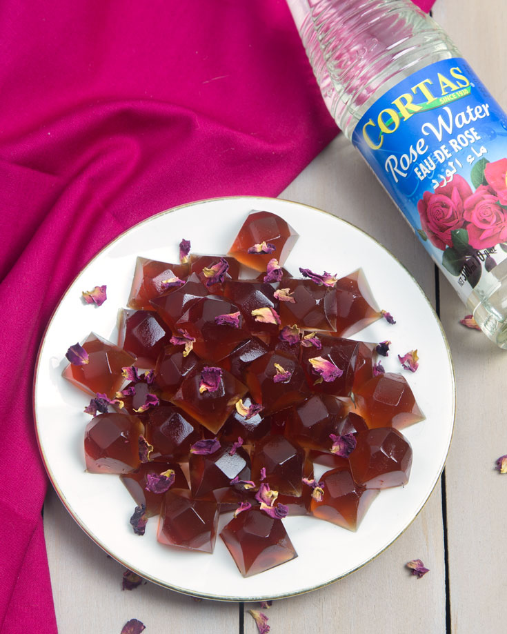 Pomegranate Turkish Delight Gummies with Grass Fed Beef Gelatin @OmNomAlly